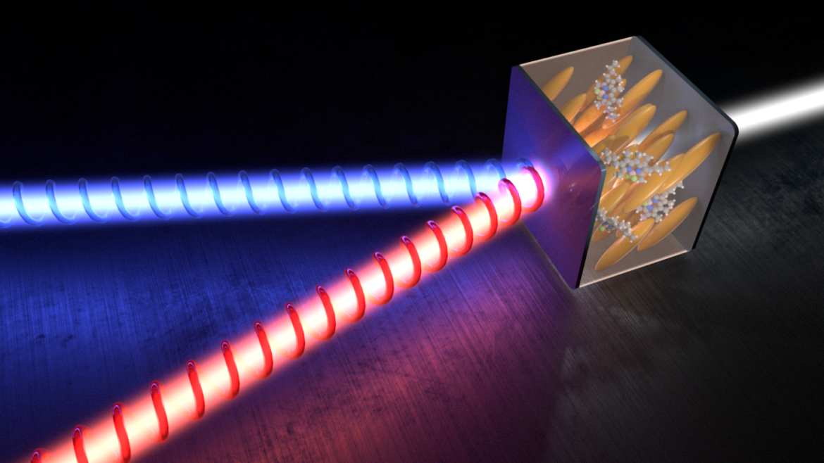 Laser fot. wizualizacja Mateusz Król, Wydział Fizyki UW